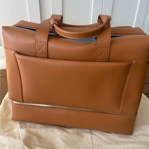 Monos Metro Weekender Tan Vegan Leather NEW